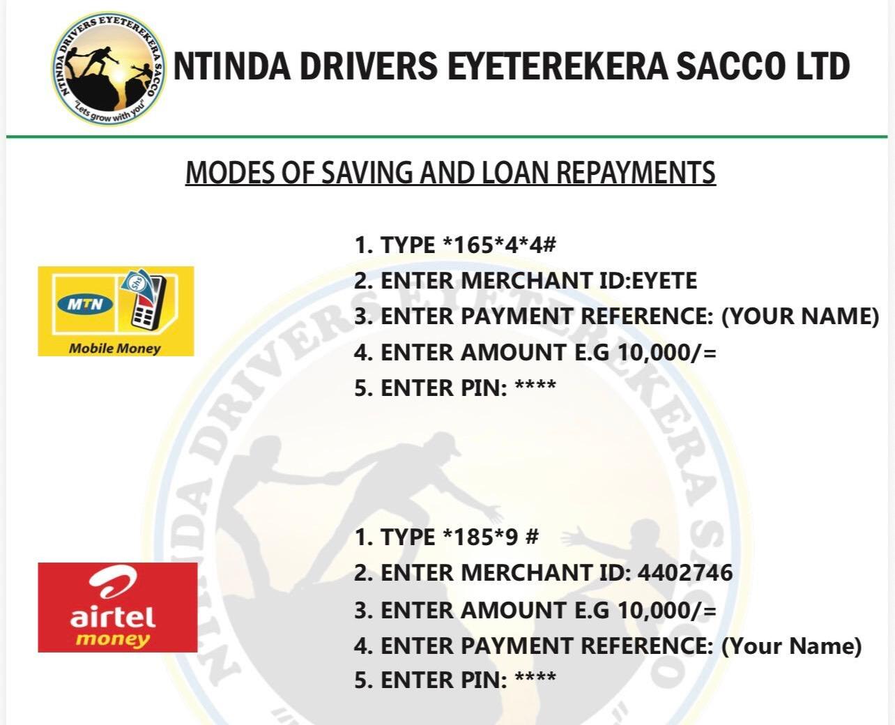 Member using mobile money on a phone